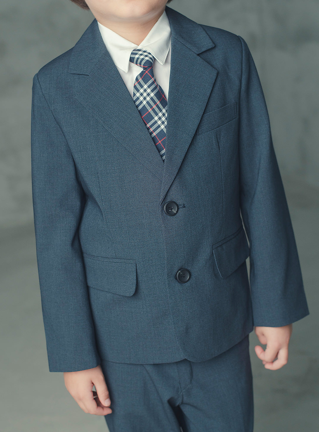 アレックスチャコールウール混スーツセット(ジャケット、長ズボン)