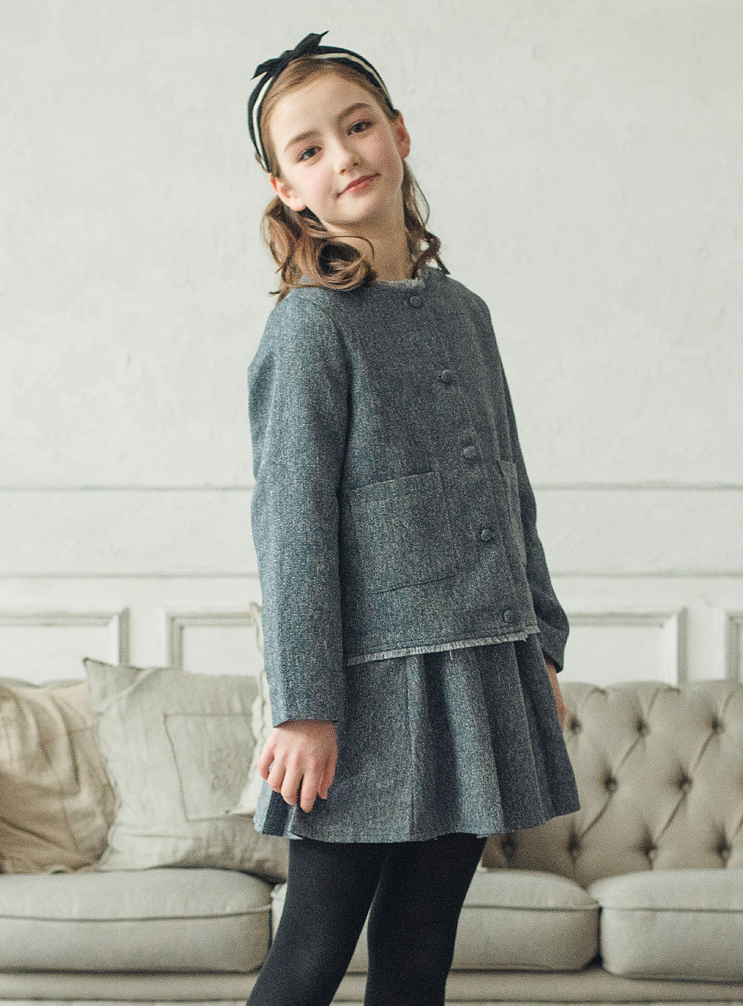 フリンジブレザー&フレアスカートセットアップ