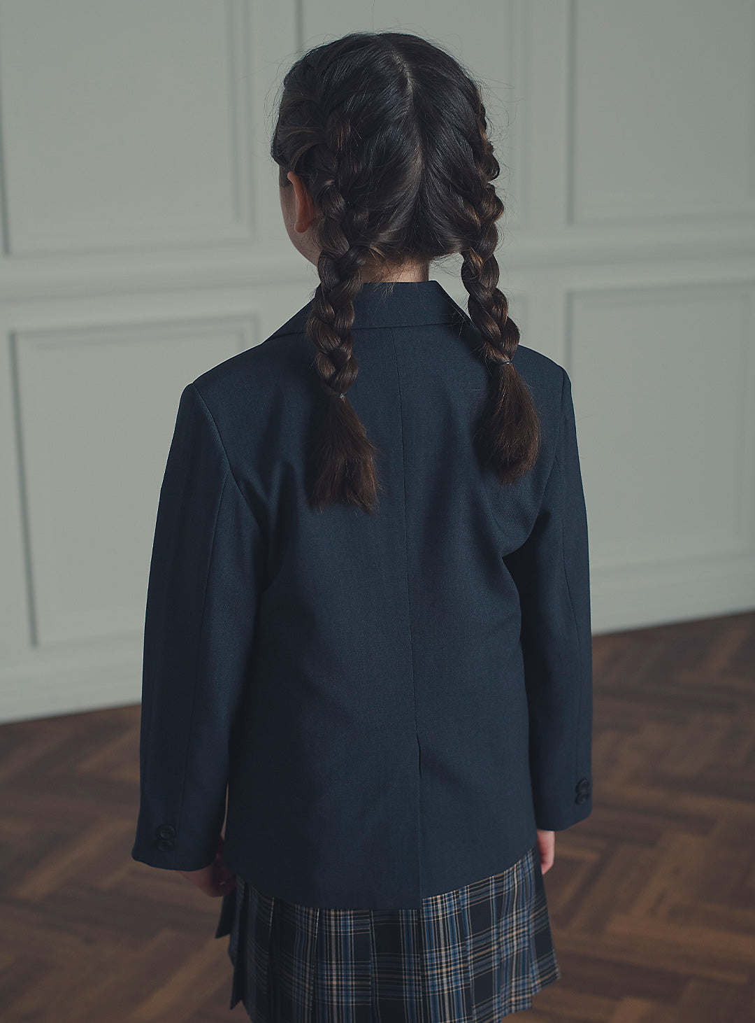 アメリアチャコールウール混ジャケット+ワンピースセット