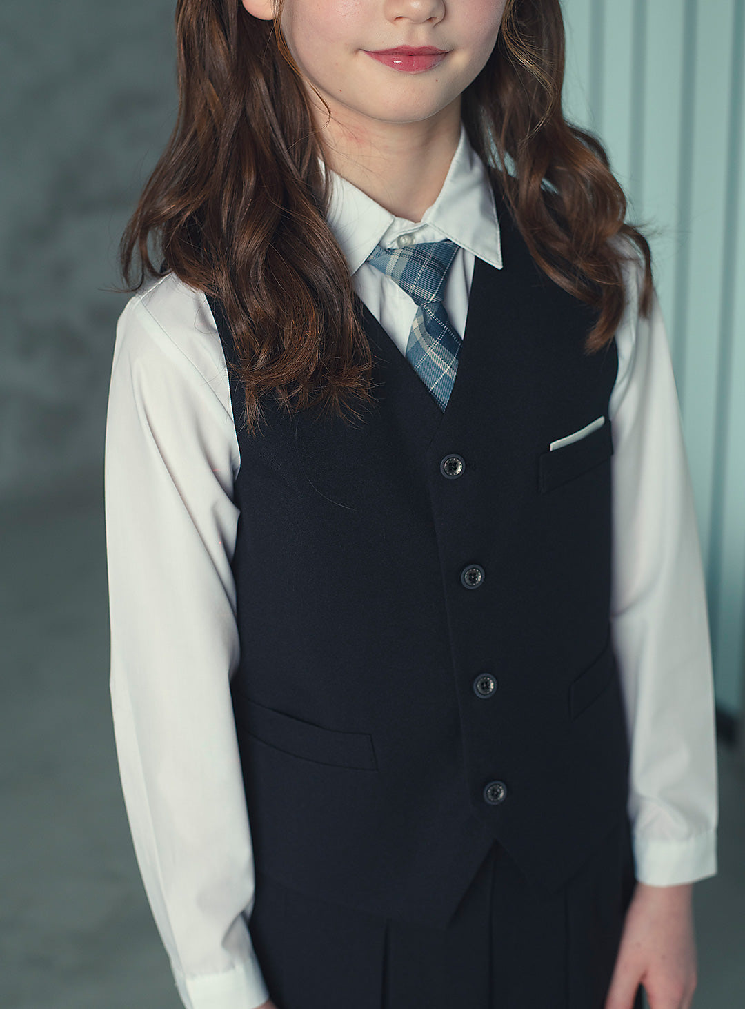 ブラックベストスカート2ピースセット(ベスト、スカート)