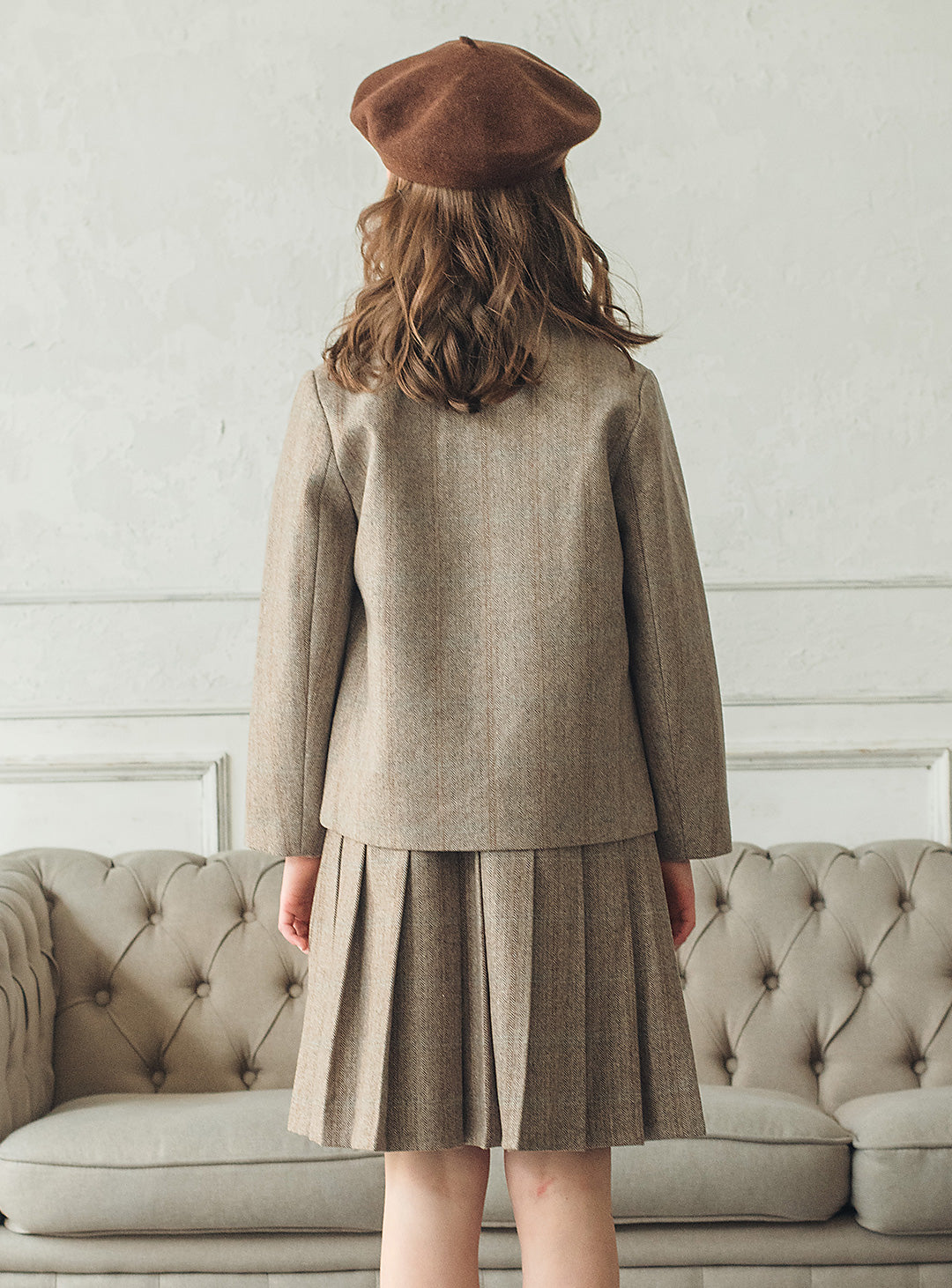 ウール混ヘリンボーンジャケット