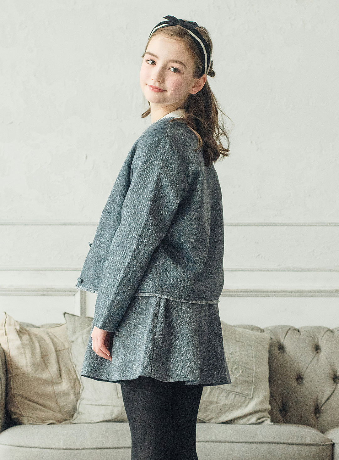 フリンジブレザー&フレアスカートセットアップ