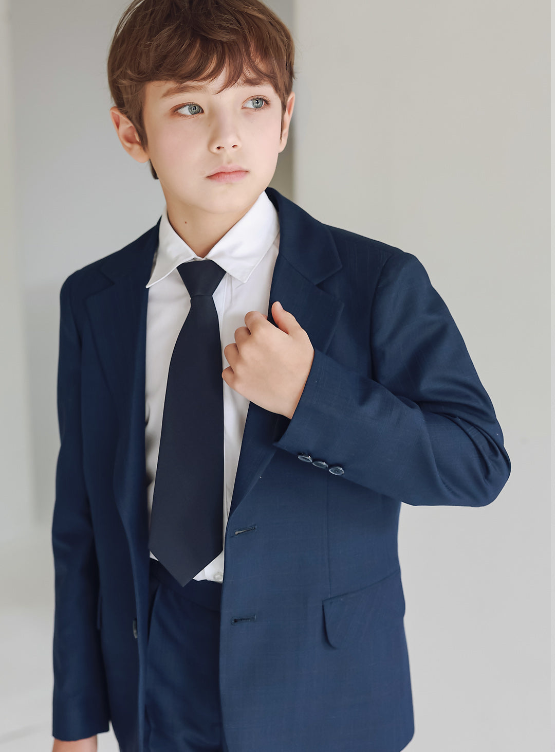 ボーイスーツ・子供スーツ・フォーマルスーツDRESCCOのネイビーシャドーチェック シングルブレスト2ピースセットの画像10