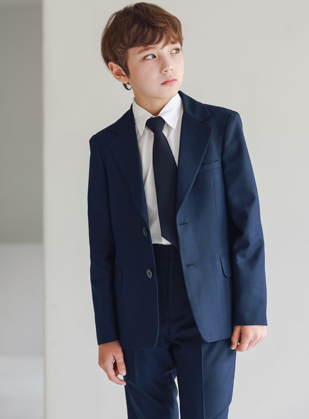 ボーイスーツ・子供スーツ・フォーマルスーツDRESCCOのネイビーシャドーチェック シングルブレスト2ピースセットの画像12
