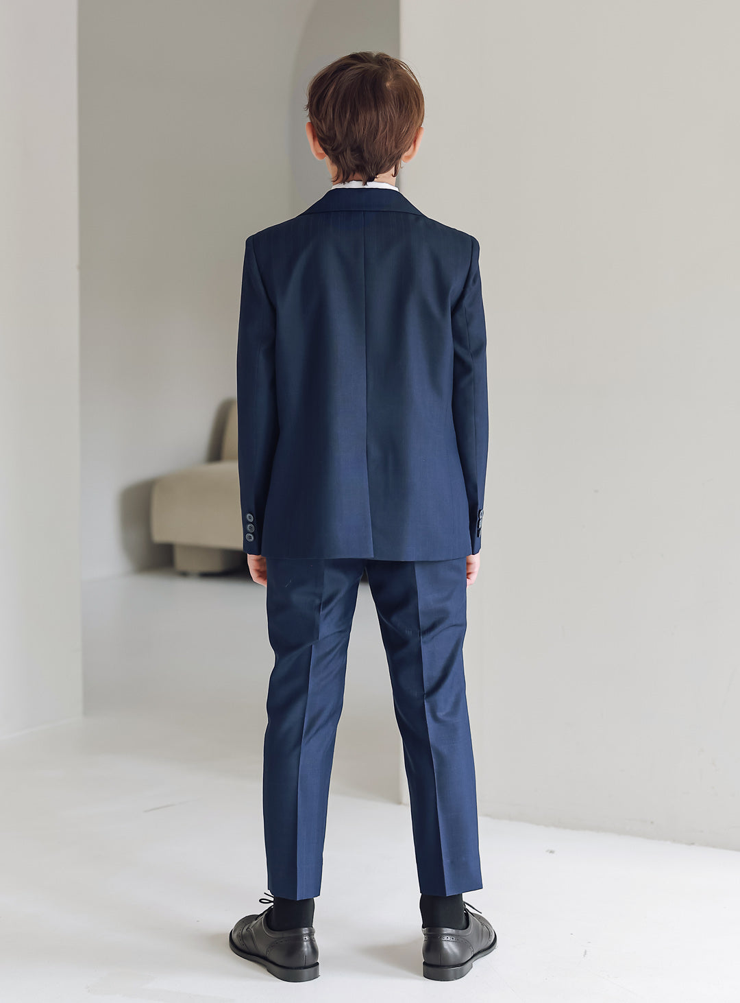 ボーイスーツ・子供スーツ・フォーマルスーツDRESCCOのネイビーシャドーチェック シングルブレスト2ピースセットの画像13