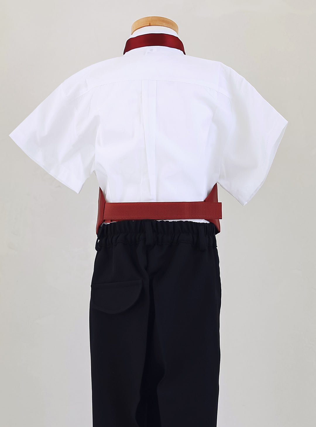 ベーシックブラックタキシードカマーバンド4ピースセット(タキシード上下+カマーバンド+蝶ネクタイ)