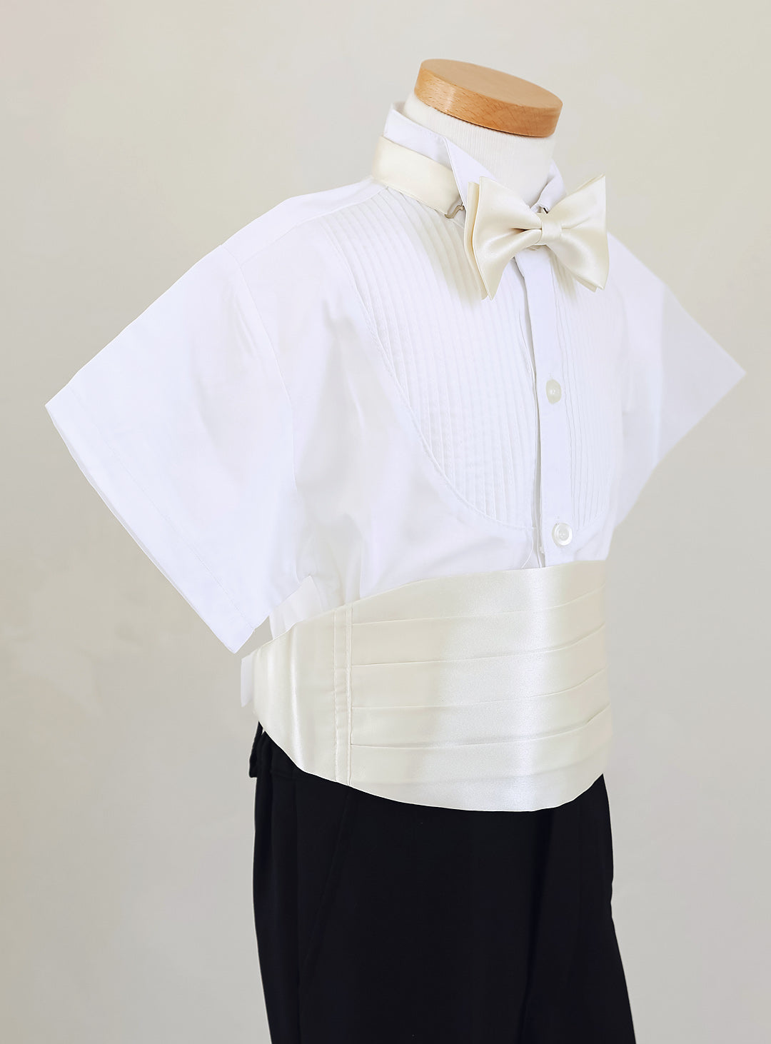 ブラック燕尾服カマーバンド4ピースセット(燕尾服上下+カマーバンド+タイ)