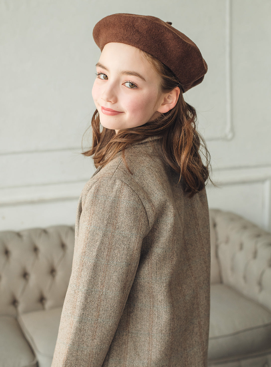 ウール混ヘリンボーンジャケット