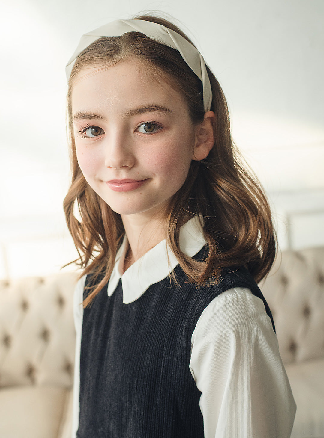 コーデュロイブラックワンピース