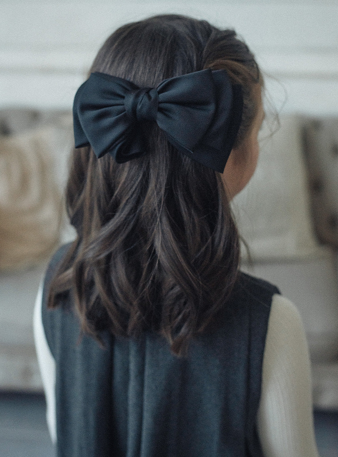 グレーリボンフレアワンピース