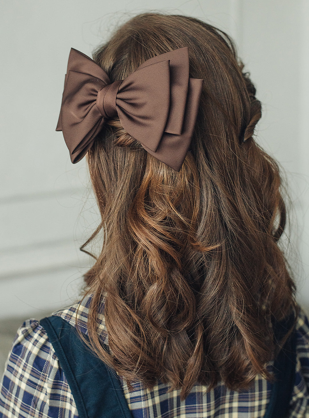 チェックブラウス×ジャンパースカートセットアップ