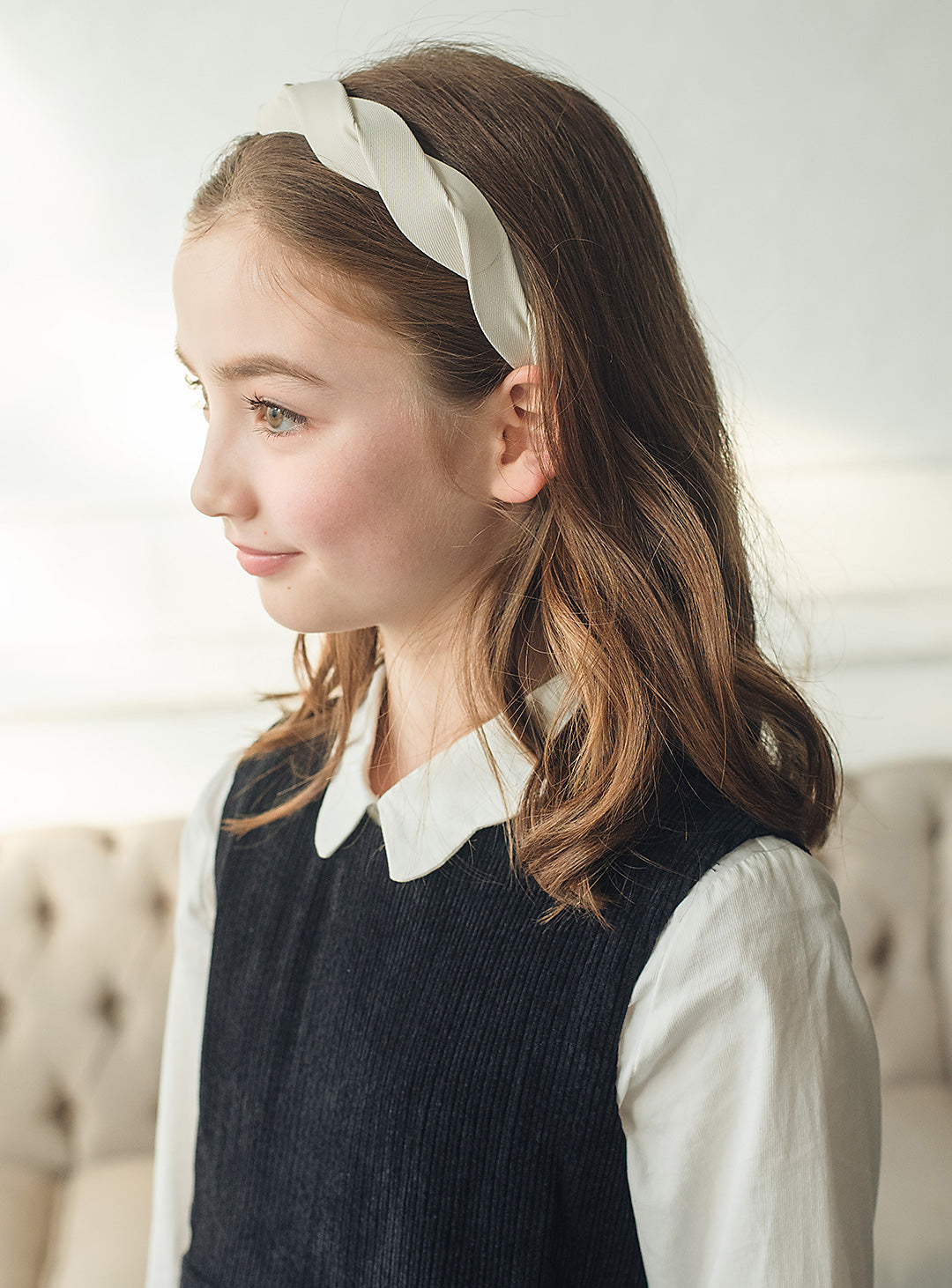 コーデュロイブラックワンピース