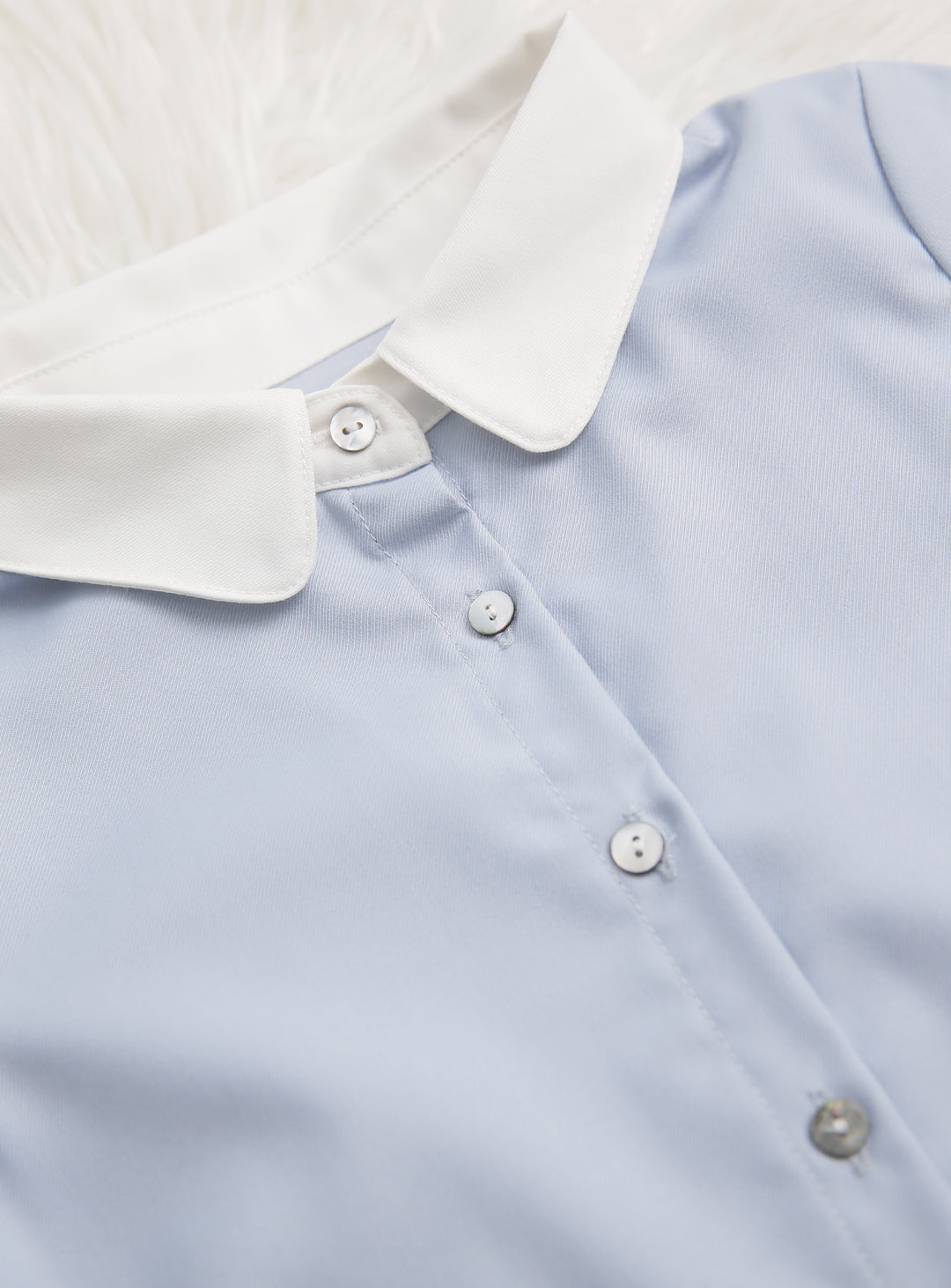 ブルーグレープリーツシャツワンピース