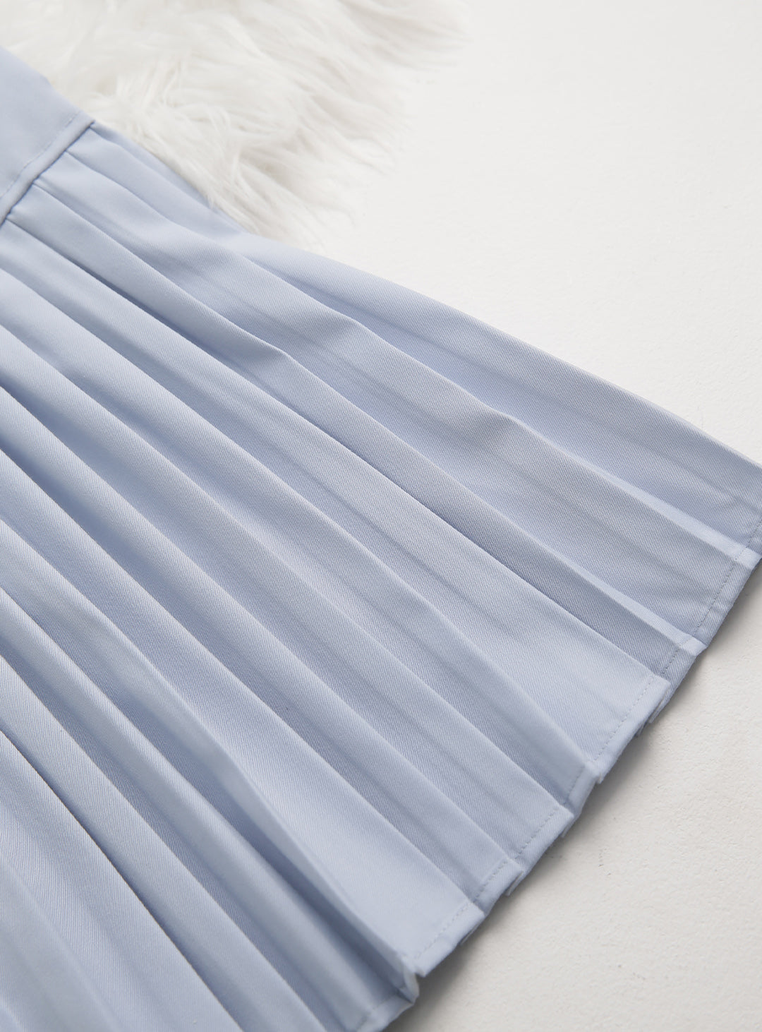 ブルーグレープリーツシャツワンピース