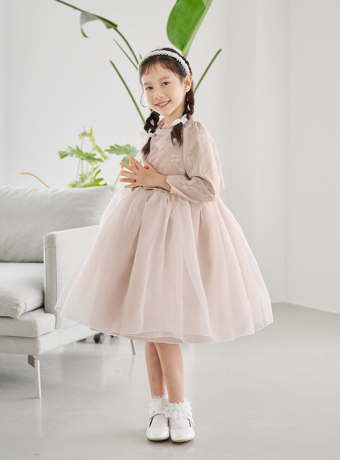 子供ドレスのボレロ・カーディガン・発表会結婚式・おしゃれなDRESCCOのリゲルカーディガン(インディピンク)の画像5