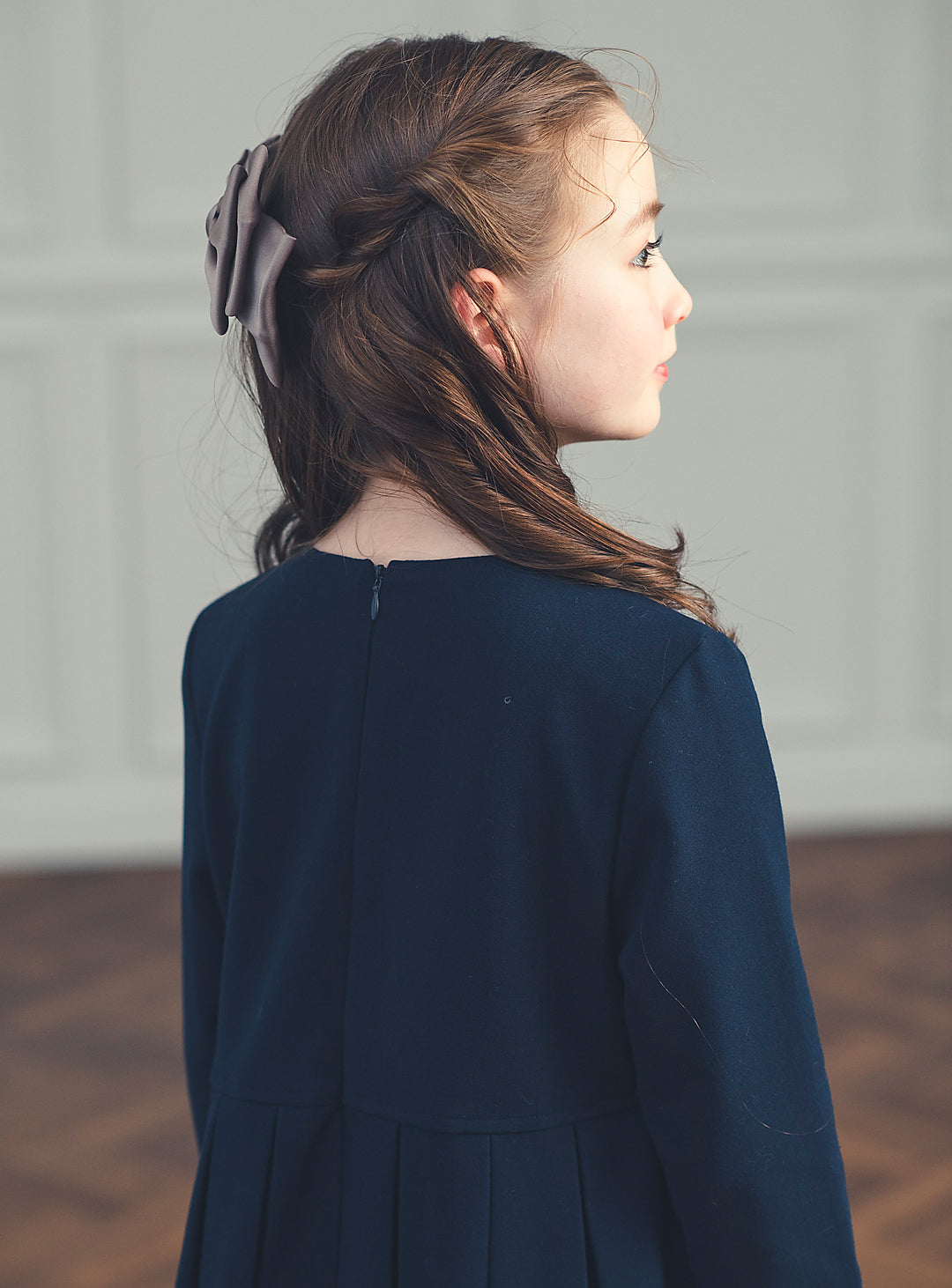 K11011 - アシンメトリーレイヤード風ネイビーワンピース