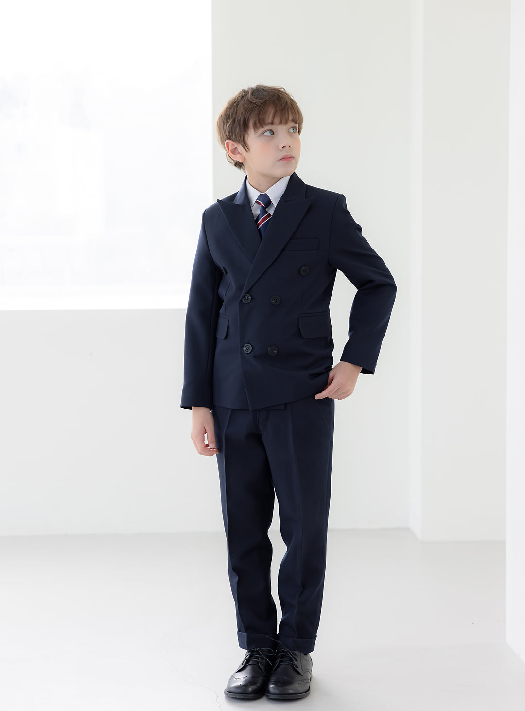 子供スーツ|キッズ向けフォーマルスーツならレオネイビーダブル 