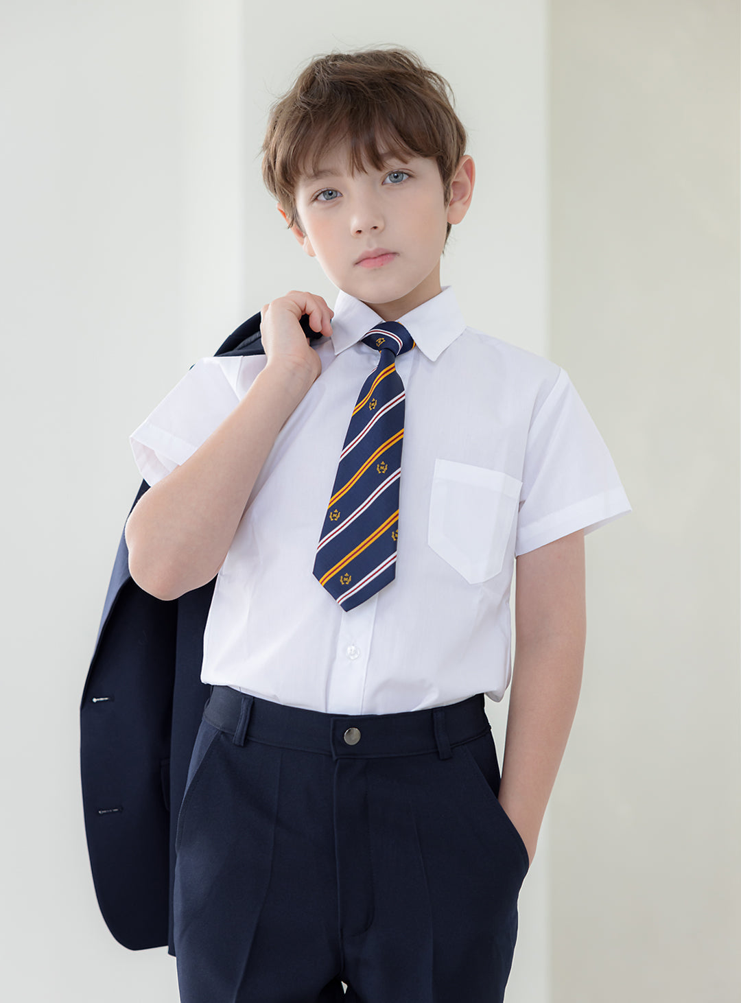 Oliver Regime 條紋領帶(海軍藍 x 黃色)