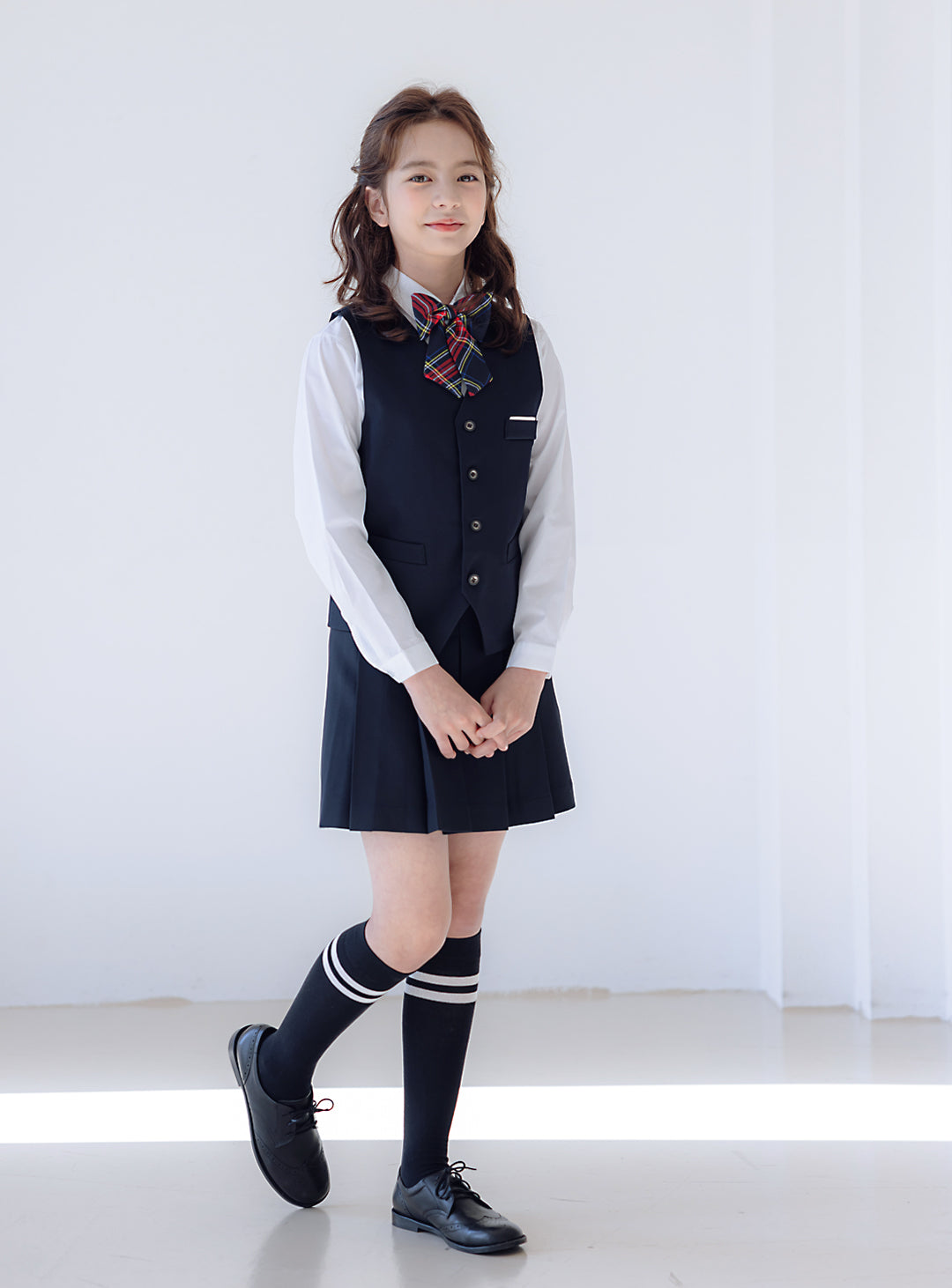 Navy Vest + Skirt 2 Piece Set (Vest, Skirt)