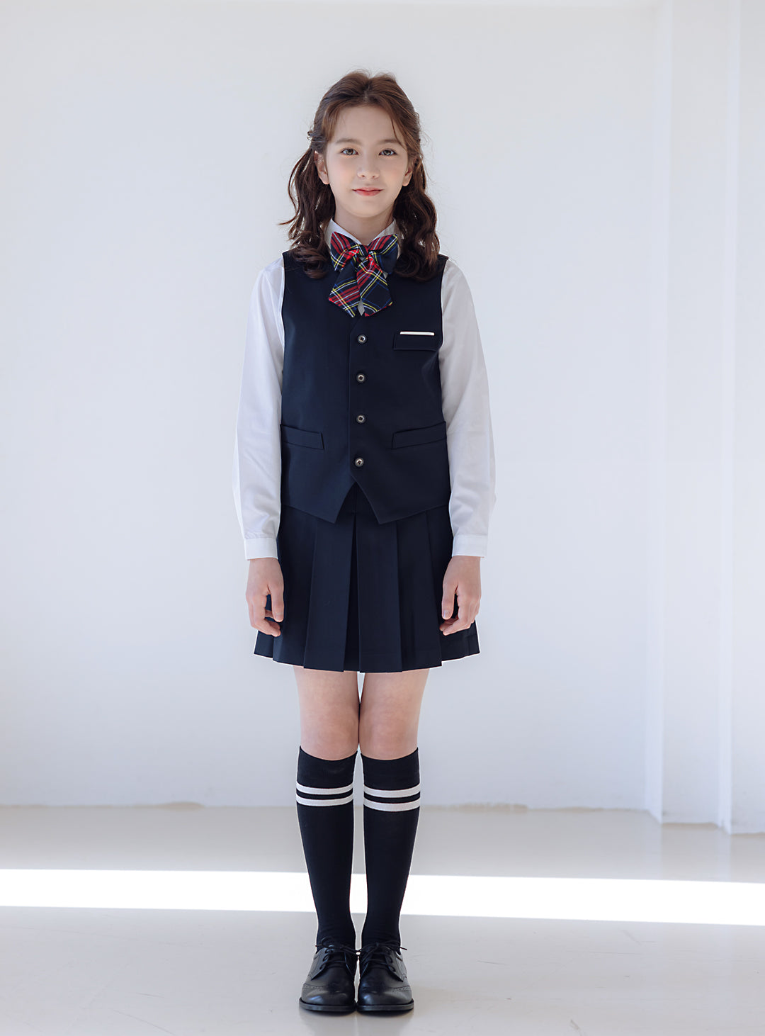 Navy Vest + Skirt 2 Piece Set (Vest, Skirt)