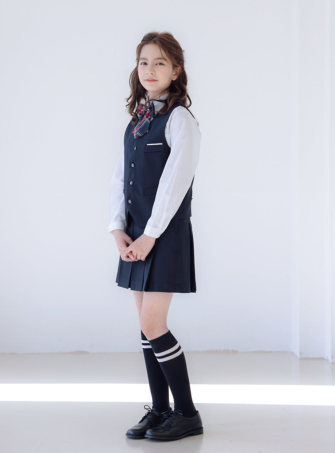 Navy Vest + Skirt 2 Piece Set (Vest, Skirt)