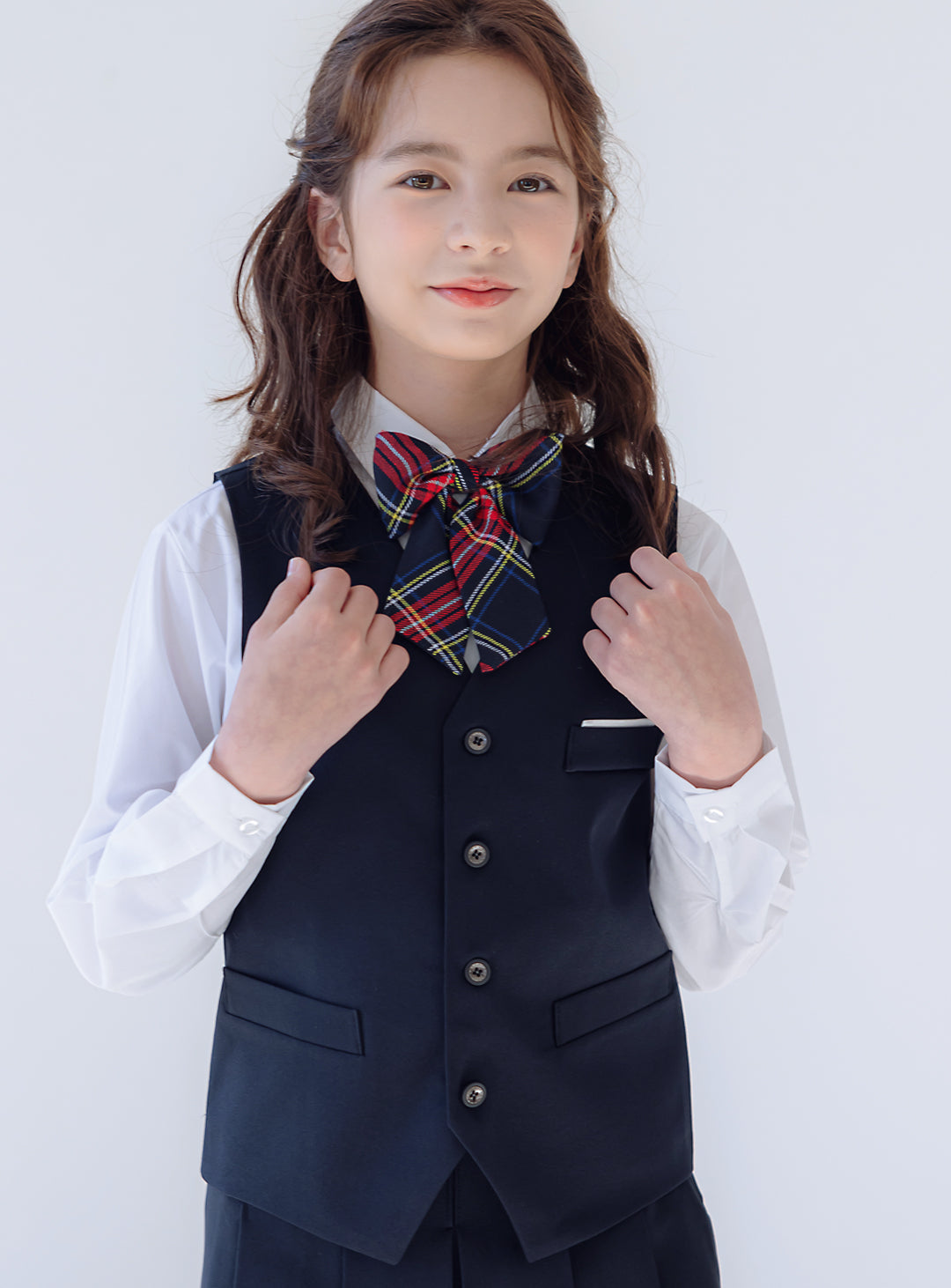 Navy Vest + Skirt 2 Piece Set (Vest, Skirt)
