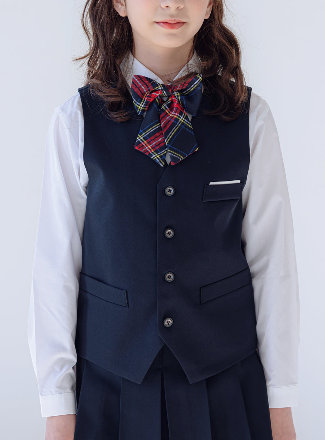 Navy Vest + Skirt 2 Piece Set (Vest, Skirt)