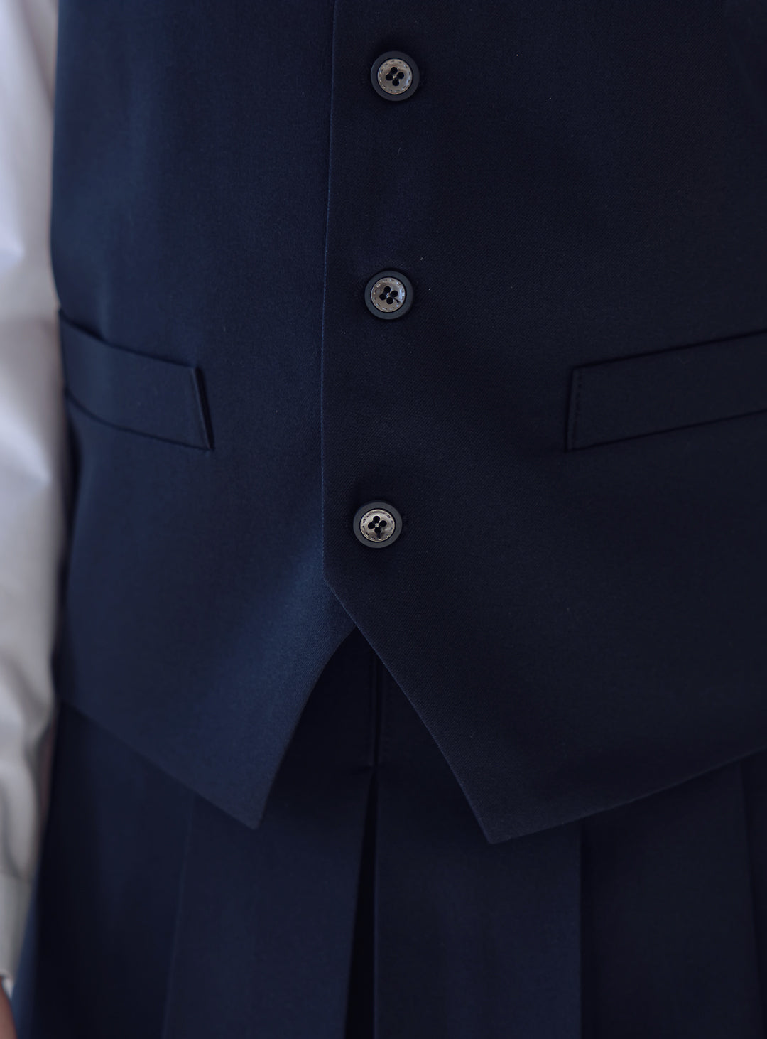 Navy Vest + Skirt 2 Piece Set (Vest, Skirt)