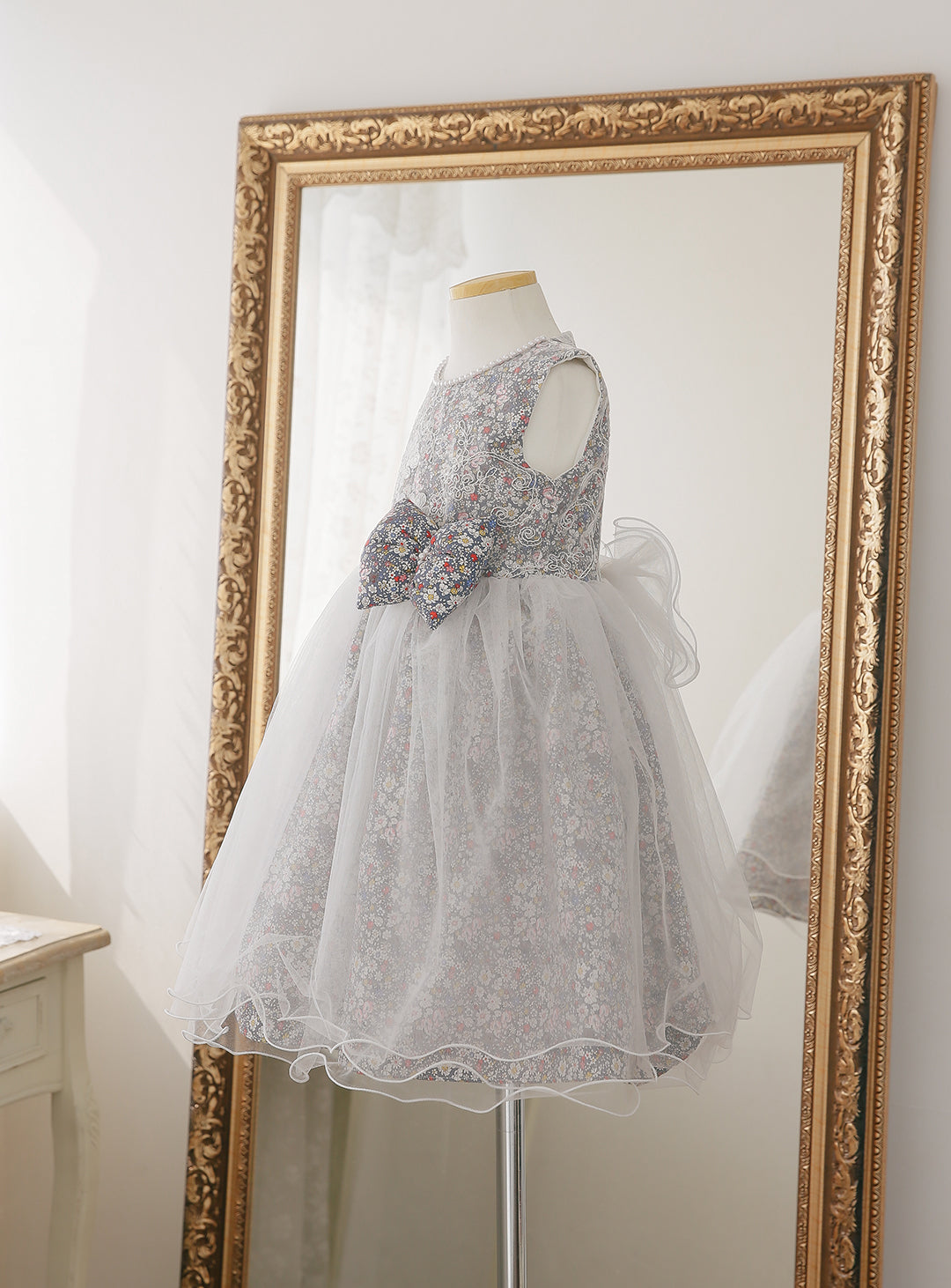 子供ドレス発表会・結婚式・おしゃれなDRESCCOのD-SU-130-18-ミニフラワーコットンチュールドレスの画像13