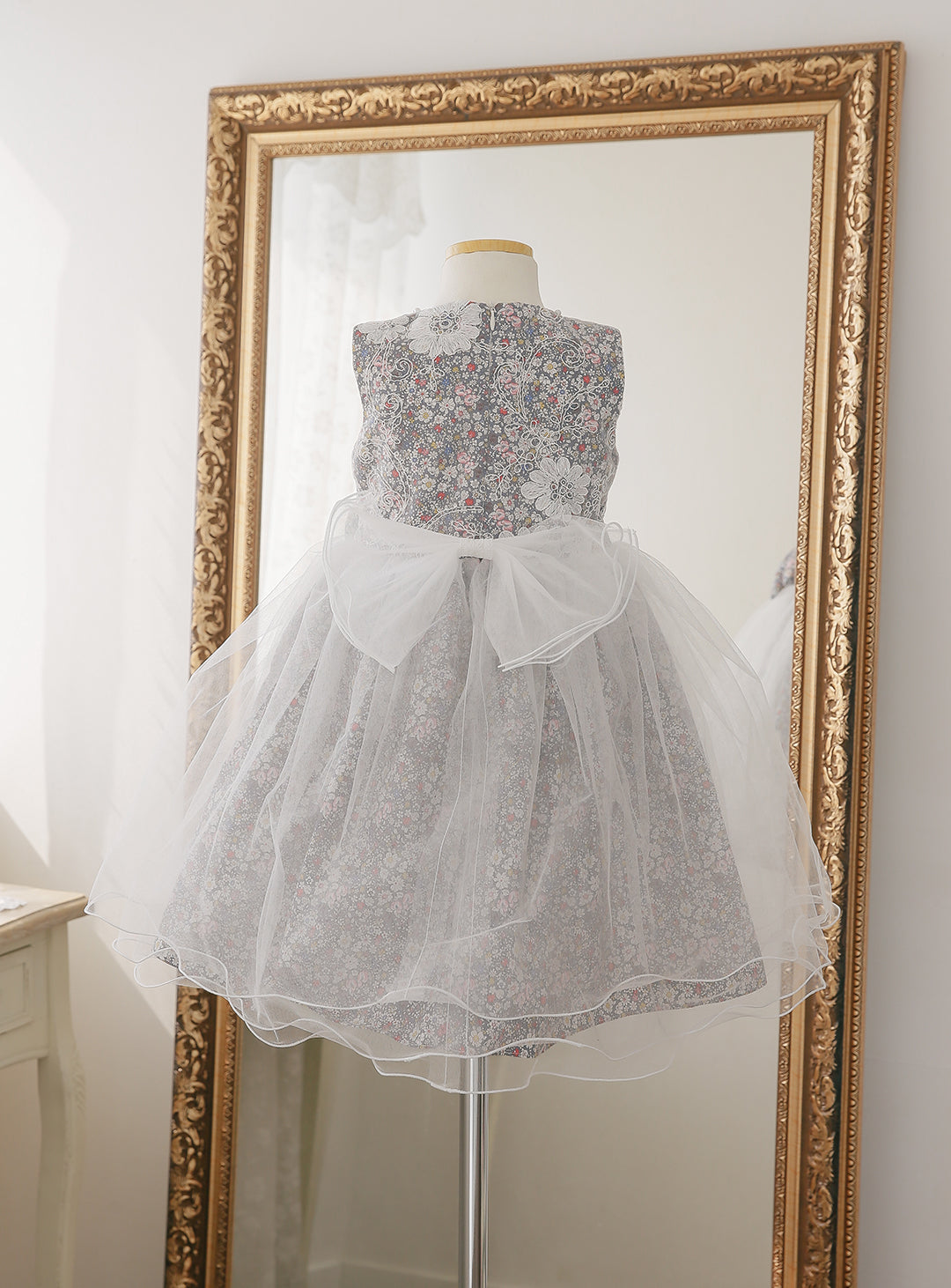 子供ドレス発表会・結婚式・おしゃれなDRESCCOのD-SU-130-19-ミニフラワーコットンチュールドレスの画像14