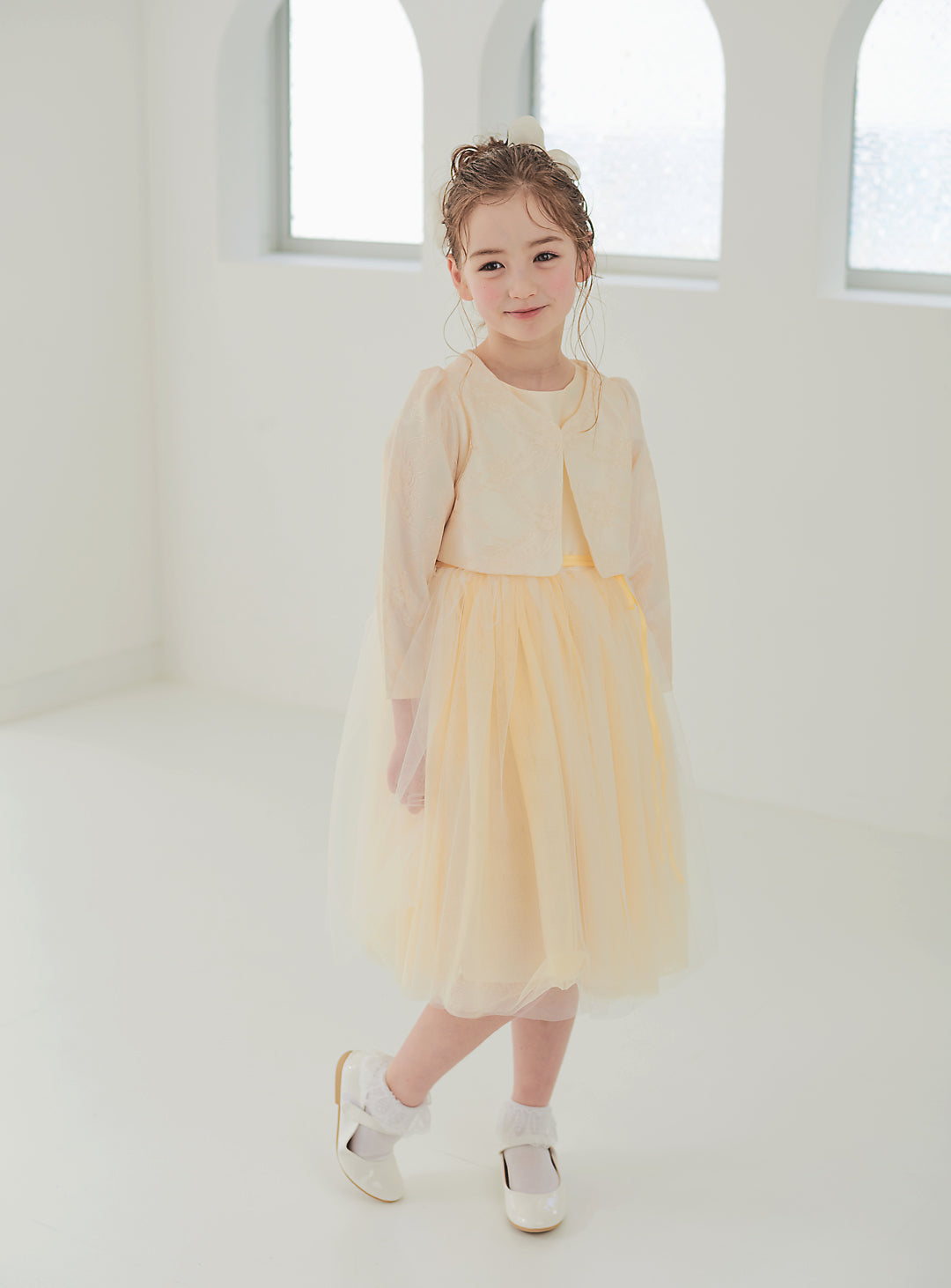 子供ドレス発表会・結婚式・おしゃれなDRESCCOのキャサリンブーケコサージュイエロードレスの画像15