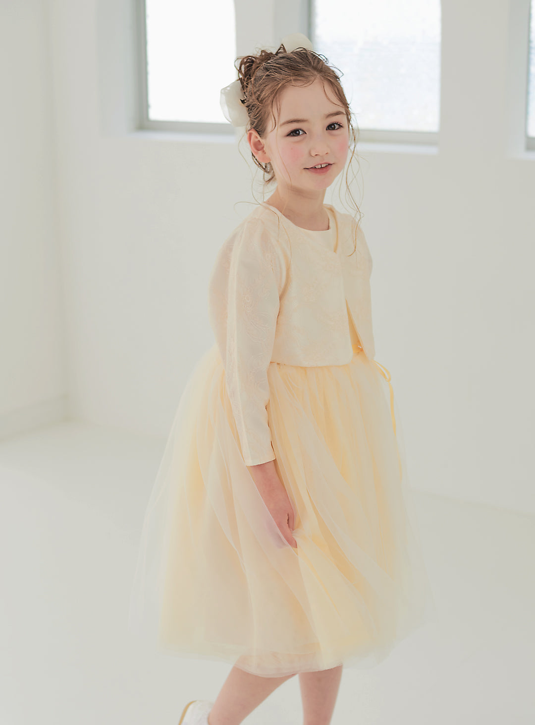 子供ドレス発表会・結婚式・おしゃれなDRESCCOのキャサリンブーケコサージュイエロードレスの画像16