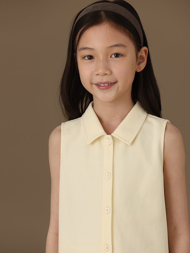 K3020 - Sleeveless polo dress