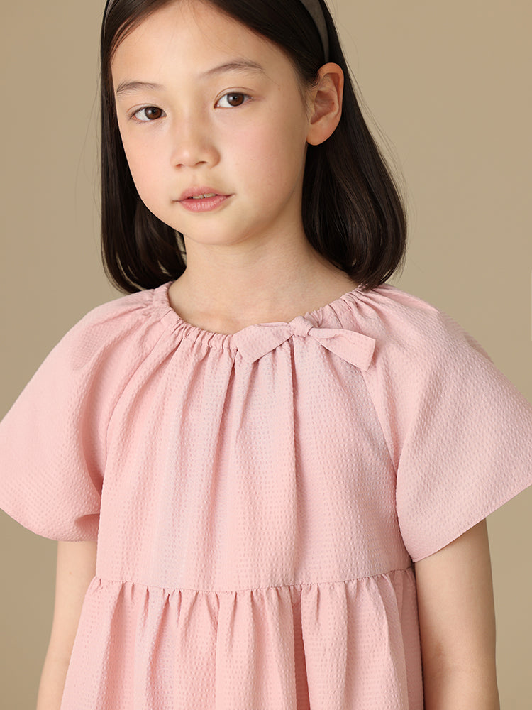 K5049 - Baby pink tiered dress