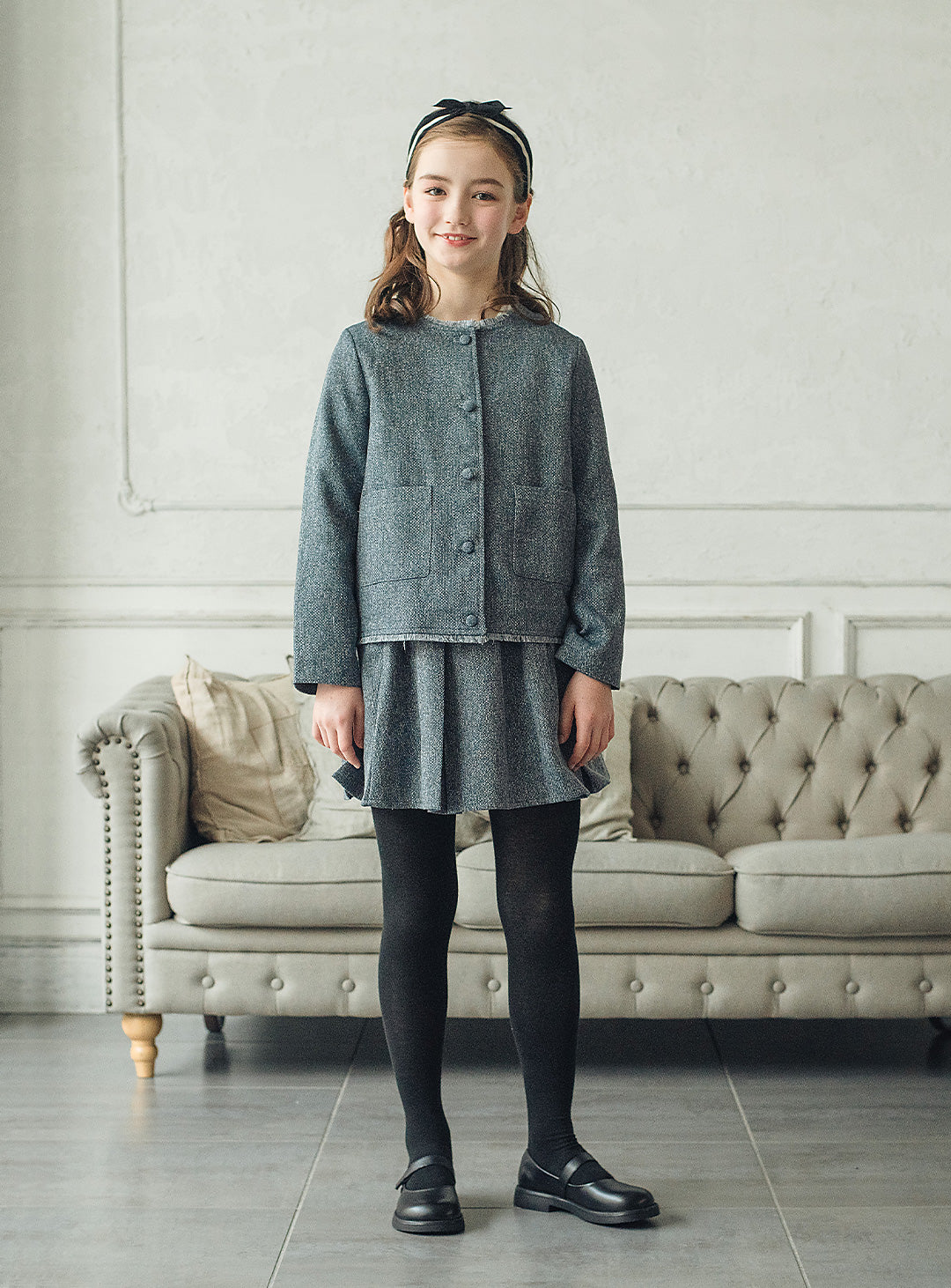 フリンジブレザー＆フレアスカートセットアップ