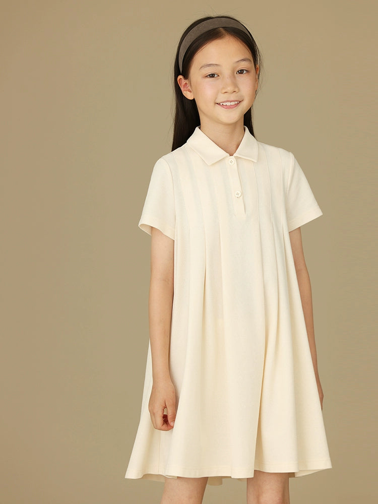 K6019 - Classic turtle neck ivory dress