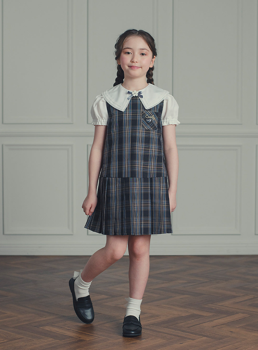 アメリアチャコールウール混ジャケット＋ワンピースセット