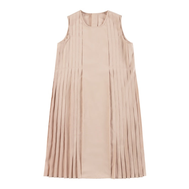 K6047 - Baby pink side pleated dress