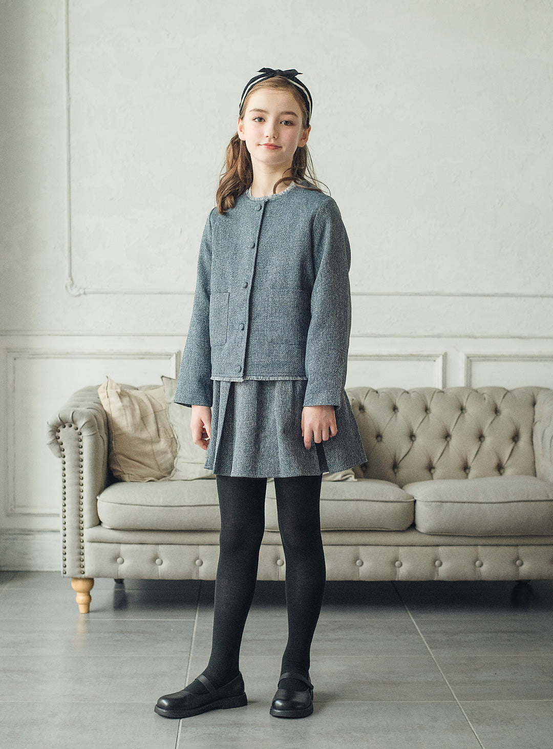 フリンジブレザー＆フレアスカートセットアップ