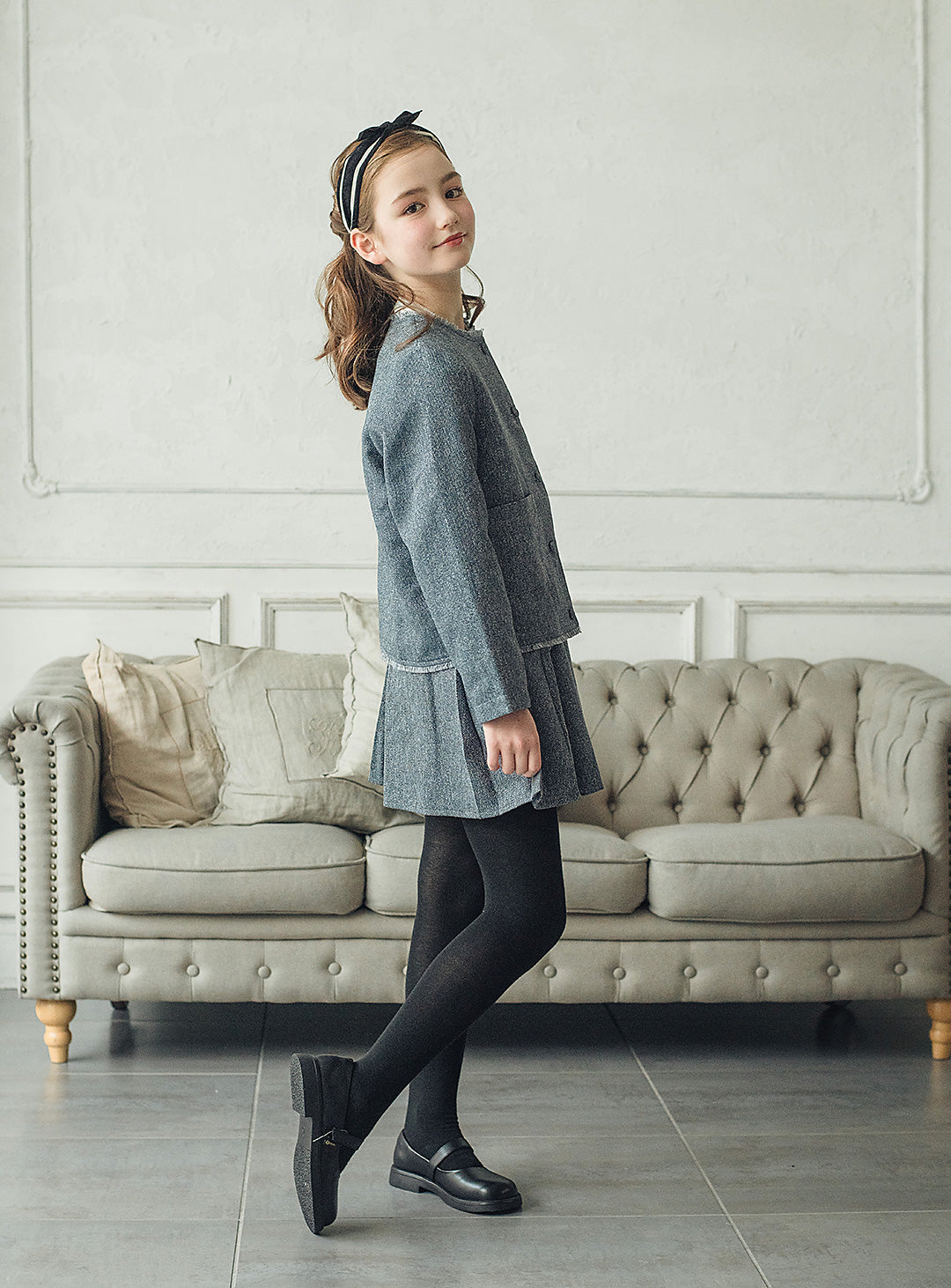 フリンジブレザー＆フレアスカートセットアップ