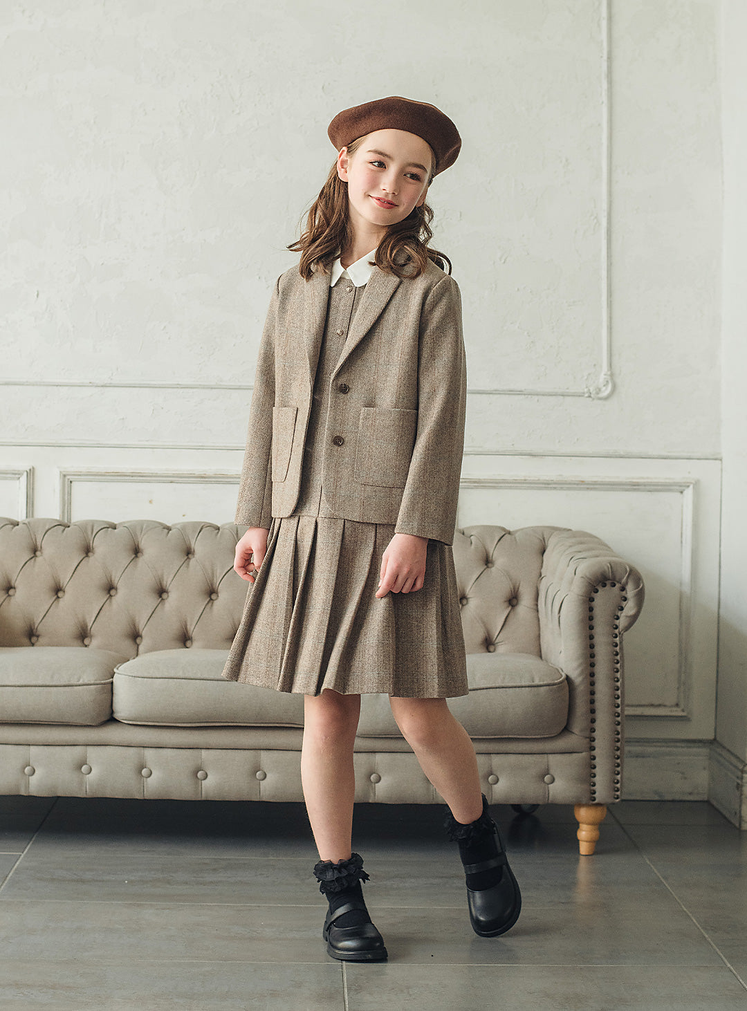 ウール混ヘリンボーンジャケット