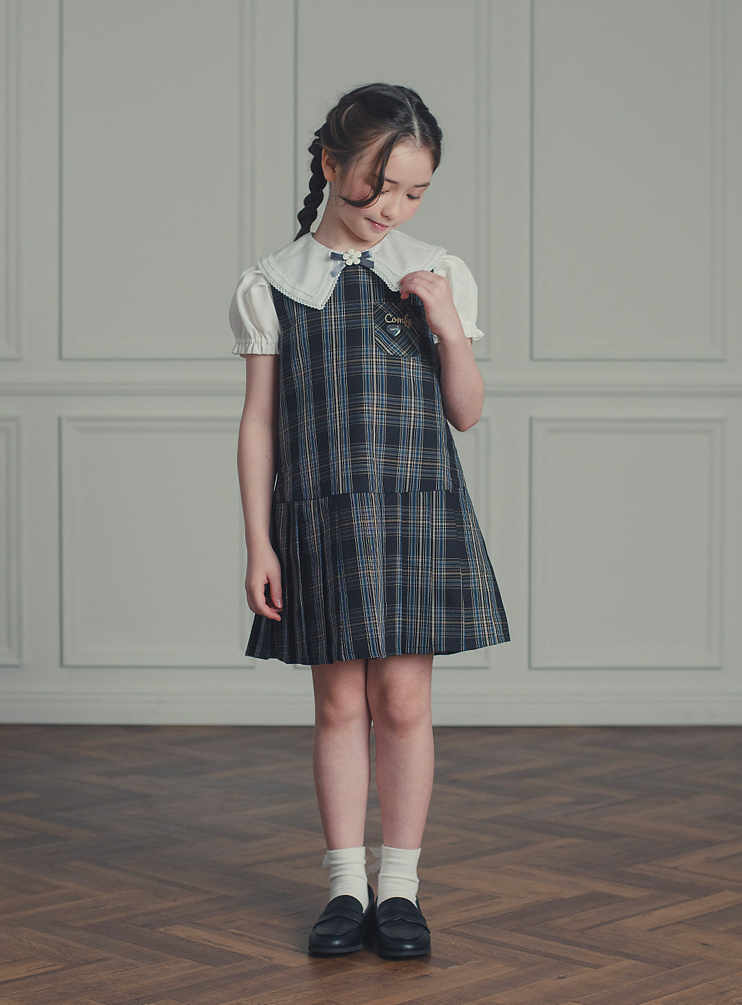 アメリアチャコールウール混ジャケット＋ワンピースセット