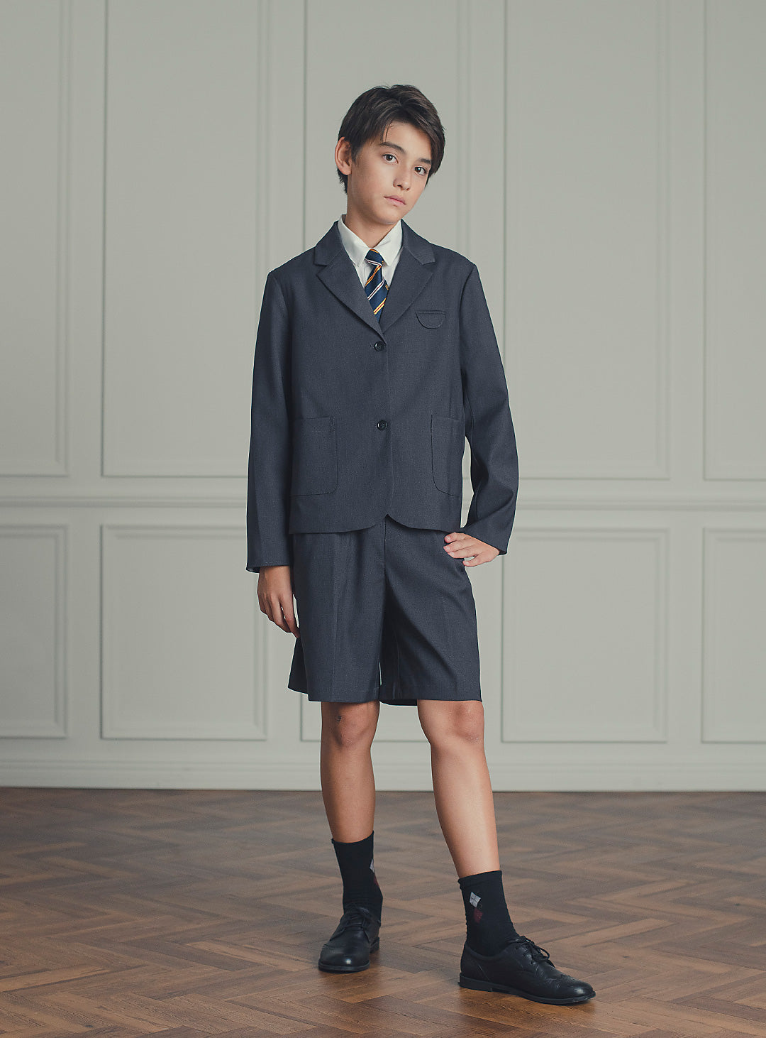 子どもスマートカジュアル│子供おしゃれ着ならチャコールショート