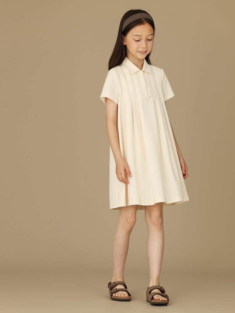 K6019 - Classic turtle neck ivory dress