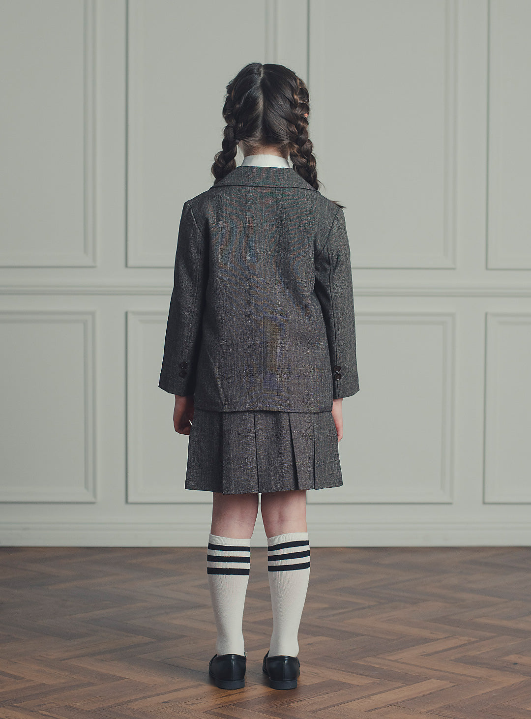 バードブラウンスカートスーツ2ピースセット(ジャケット、スカート)