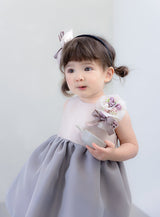 子供ドレス発表会・結婚式・おしゃれなDRESCCOのベビー・ビクトリアグレイXインディピンクドレスの画像7