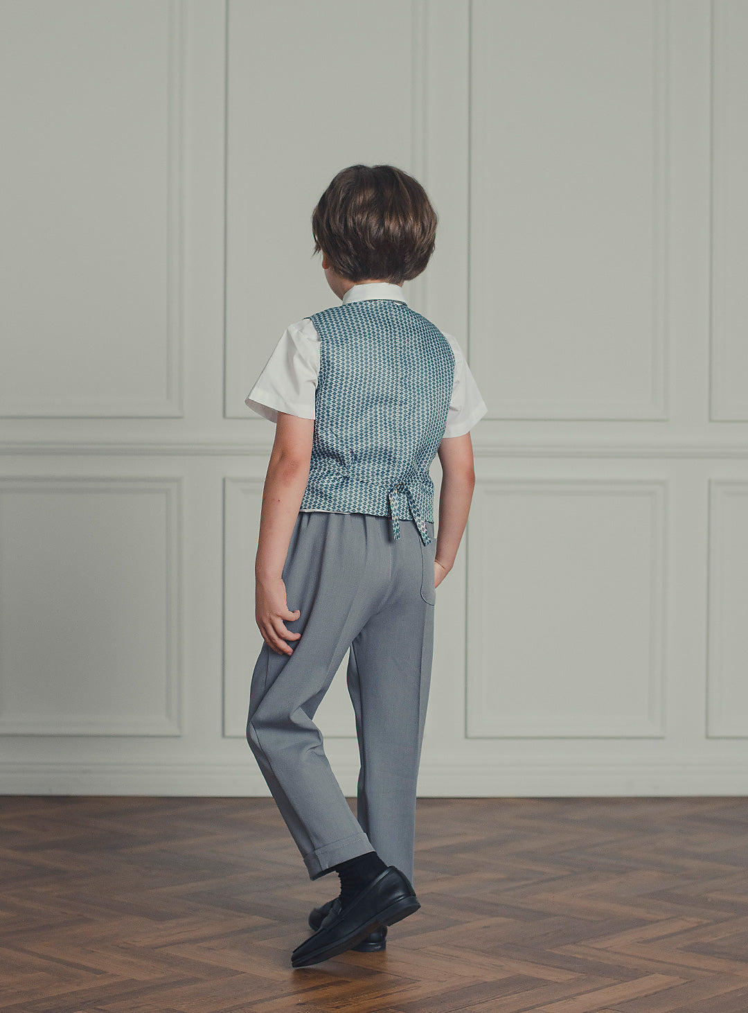 アーサーライトグレーベストスーツセット(ベスト、長ズボン)