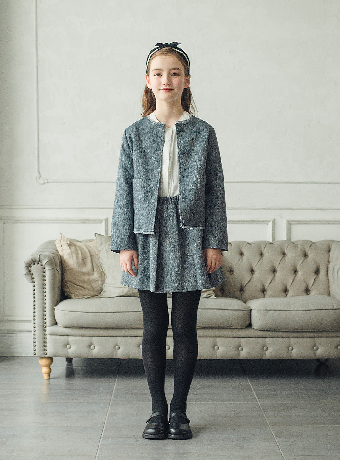 フリンジブレザー＆フレアスカートセットアップ