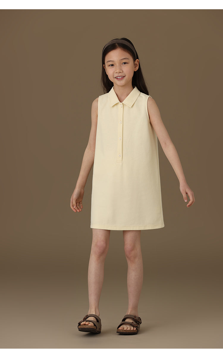 K3020 - Sleeveless polo dress