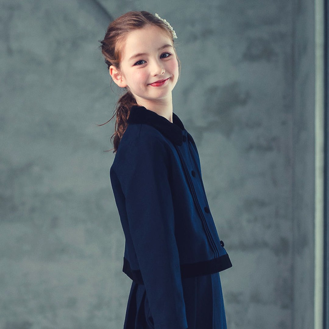 K12064 - Velvet point skirt suit set-up